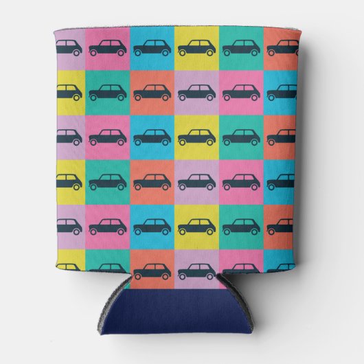 Mini Cooper für Funky Fun Checkerboard Dosenkühler (Vorderseite)