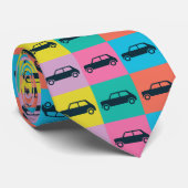 Mini Cooper für Funky Fun Checkerboard Krawatte (Gerollt)