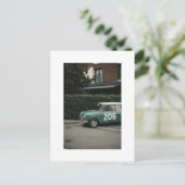 Mini-Cooper grün Nummer 10 Postkarte (Stehend Vorderseite)