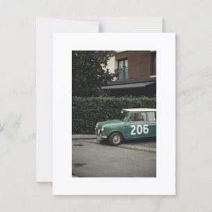 Mini-Cooper grün Nummer 10 Postkarte