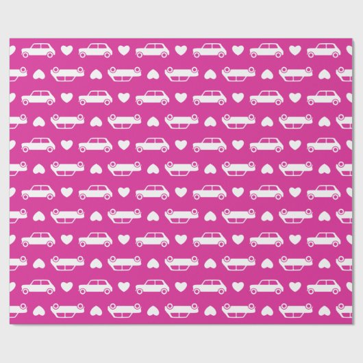Mini Cooper-Herzen - helles rosa Packpapier (Flach)