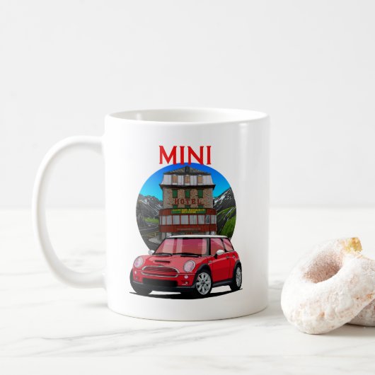 Mini Cooper S 2005 Kaffeetasse (Mit Donut)