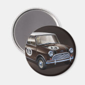Mini Cooper S braun Magnet (Vorderseite/Rückseite)