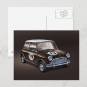 Mini Cooper S braun Postkarte (Vorne/Hinten)