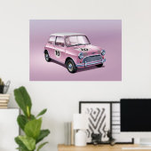 Mini Cooper S Poster pink (Heimbüro)