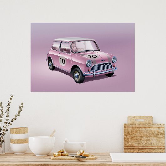 Mini Cooper S Poster pink (Küche)