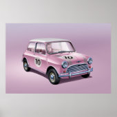 Mini Cooper S Poster pink (Vorne)