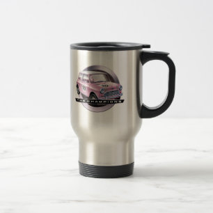 Mini Cooper S rosa Reisebecher