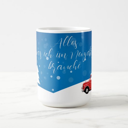Mini Cooper Tasse Neujahr (Mittel)
