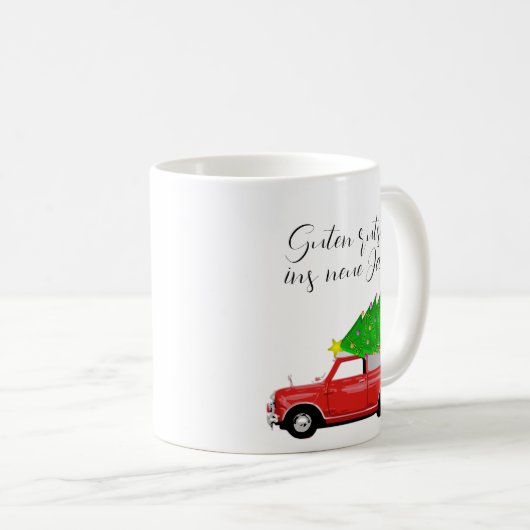 Mini Cooper Tasse Silvester (VorderseiteRechts)