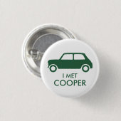 Mini Cooper Trading Button - Green on White (Vorne & Hinten)