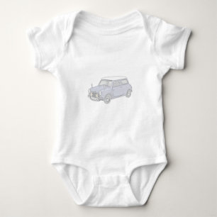 Mini Cooper Vintag-farbig Baby Strampler
