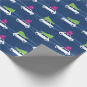 Mini Cooper-Weihnachtsverkehr Geschenkpapier (Ecke)