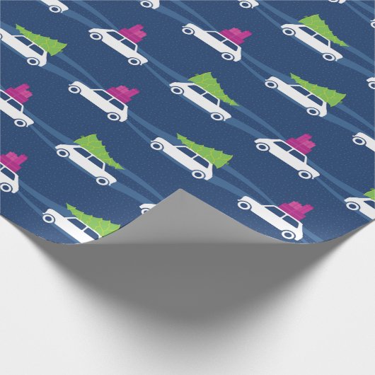 Mini Cooper-Weihnachtsverkehr Geschenkpapier (Ecke)