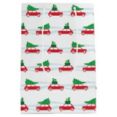 Mini Cooper-Weihnachtsverkehr Mittlere Geschenktüte (Rückseite)