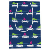 Mini Cooper Weihnachtsverkehr Mittlere Geschenktüte (Vorderseite)