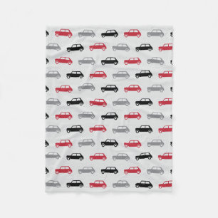 Mini Coopers auf Achse - Rot & Schwarz - Fleecedecke