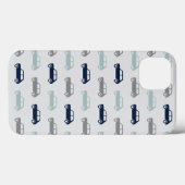 Mini Coopers on Go - Blue & Gray Case-Mate iPhone Hülle (Rückseite (Horizontal))