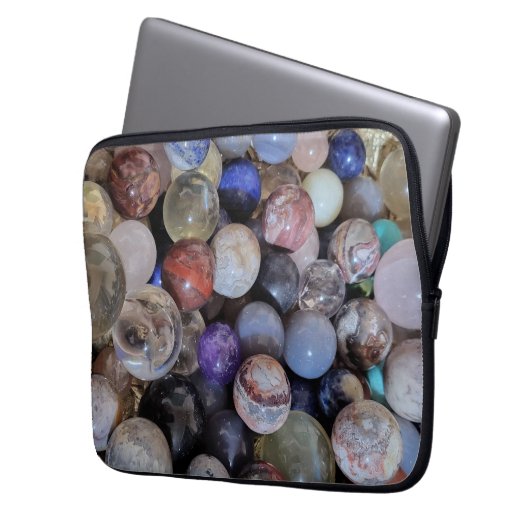 Mini Crystal Spheres Laptopschutzhülle (Vorderseite Links)