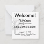 Mini Custom Family Reunion Welcome Gift Bag Mitteilungskarte (Vorderseite)