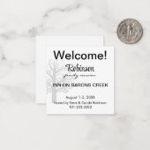 Mini Custom Family Reunion Welcome Gift Bag Mitteilungskarte (Vorderseite/Rückseite Beispiel)