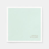 Mini Custom Gold Text Cocktail Serviette (Vorderseite)