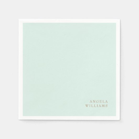 Mini Custom Gold Text Cocktail Serviette (Vorderseite)