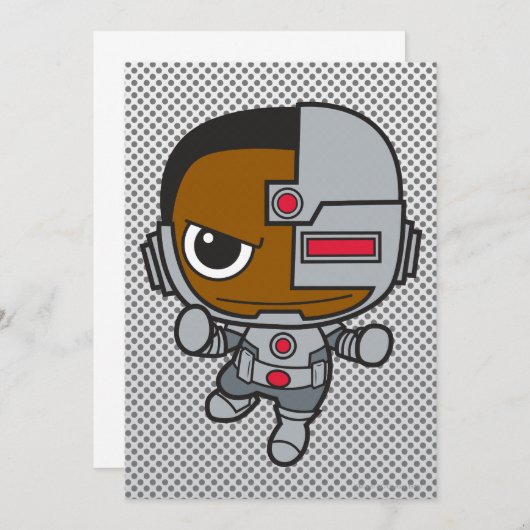 Mini Cyborg Einladung (Vorne/Hinten)