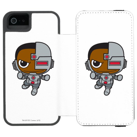 Mini Cyborg Incipio iPhone Geldbeutel-Hülle (Folio Geöffnet)