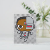 Mini Cyborg Postkarte (Stehend Vorderseite)