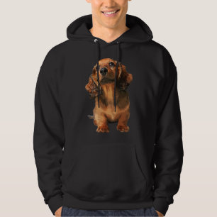 Mini-Dackel Langhaariger, schattiger Rotwelpen Hoodie