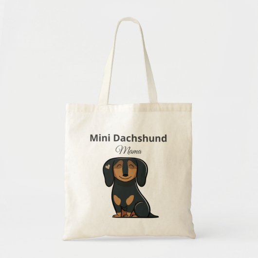 Mini-Dackel-Mama-Tasche Geschenk Tragetasche (Vorne)