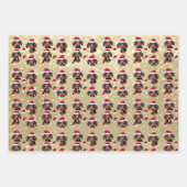 Mini-Dackel-Urlaubspapier Geschenkpapier Set (Vorderseite)