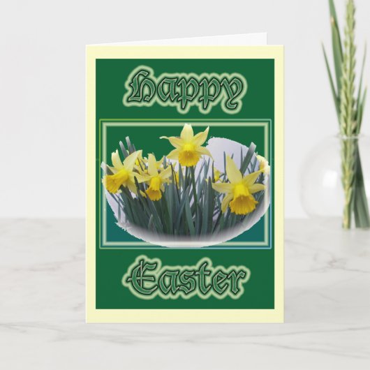 Mini Daffodils Happy Oaster Card Feiertagskarte (Vorderseite)