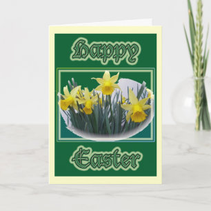 Mini Daffodils Happy Oaster Card Feiertagskarte