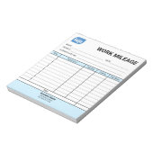 Mini Daily Work Mileage Log Sheet Notepad Notizblock (Rotiert)