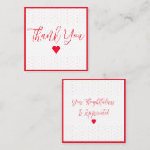 Mini danke Ihnen mit Red Polka Dots Mitteilungskarte (Vorne/Hinten)