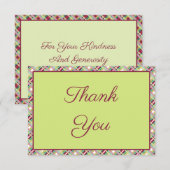 Mini danke Ihnen Notecard RSVP Karte (Vorne/Hinten)