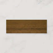 Mini Dark Wood Guitarist Business Card Mini Visitenkarte (Vorderseite)