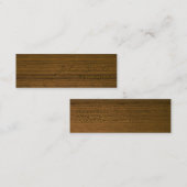 Mini Dark Wood Guitarist Business Card Visitenkarte (Vorne/Hinten)