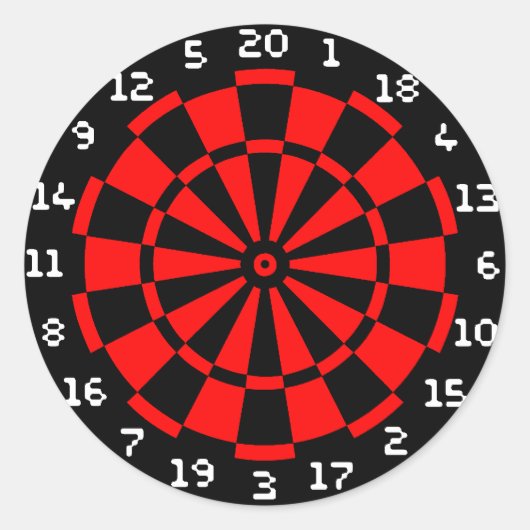 Mini DartBoard Runder Aufkleber (Vorderseite)