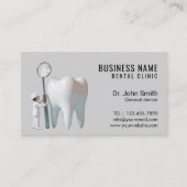 Mini Dentist & Bright Tooth Schlicht Dental Office Terminkarte (Vorderseite)