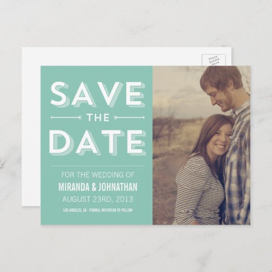 Mini-Design-Foto Save the Date Karten ablegen (Vorne/Hinten)