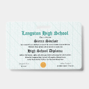 Mini-Diploma - Abzeichen in Packungsgröße Ausweis
