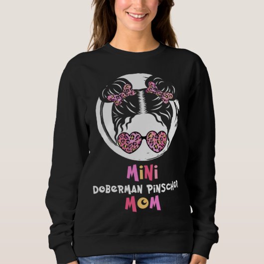 Mini Doberman Pinscher Mom little girl cute Sweatshirt (Vorderseite)