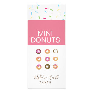 Mini-Donuts-Bäcker Bäckerei Selbstgemachte Leckere Werbekarte