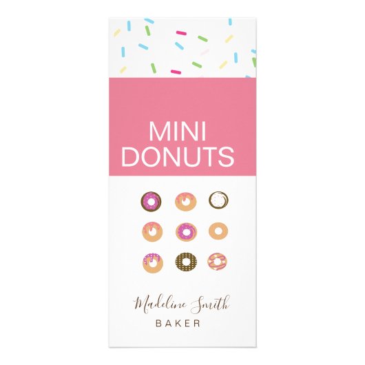 Mini Donuts Baker Bakery Homemade Treats Werbekarte (Vorne)