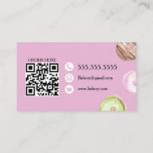 Mini Donuts Baker Bakery Treats Pink Visitenkarte (Rückseite)