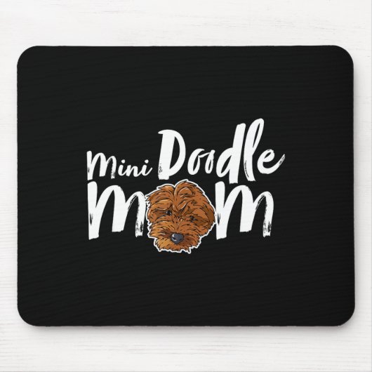 Mini-Doodle-Mutter-Hund süßer girly Hund MamaMini Mousepad (Vorne)