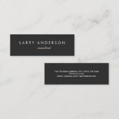 Mini Double Side Gray Consultant Business Card Visitenkarte (Vorne/Hinten)